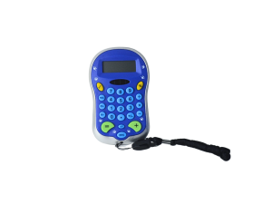 Mini calculadora com cordão azul - alfacell - mr42140