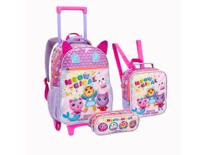 Kit escolar feminino kitty's magic house - seanite - mr42163