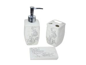 Kit de banheiro c/2 pcs design de flores - wellmix - wx6282