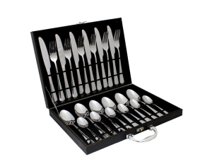 Conjunto de talheres em inox (24 peças + maleta) -casita - ca08280