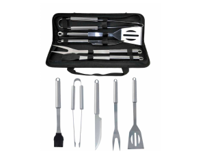 Kit churrasco (5 peças + tábua e estojo) - casita - ca12221