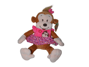 Macaquinha de pelúcia com vestidinho - fizzy - fe6772