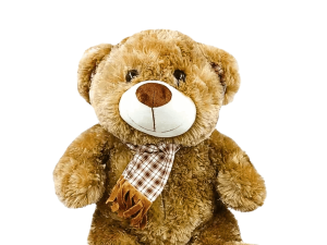 Pelúcia de ursinho com cachecol - fizzy - fc2583