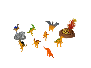 Kit com 11 dinossauros de brinquedo