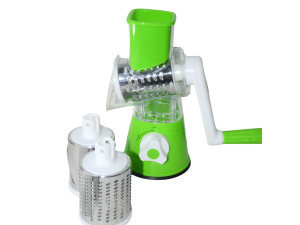 Kit 3 em 1 : ralador,moedor e fatiador- verde - unihome